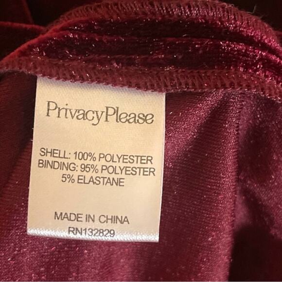 Privacy Please Velvet Merlot Wrap Maxi Dress Size XS Holiday - Picture 11 of 11